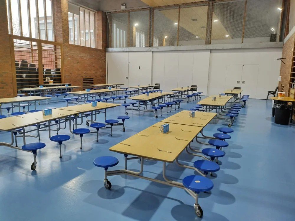 The St Ultan's canteen dining hall