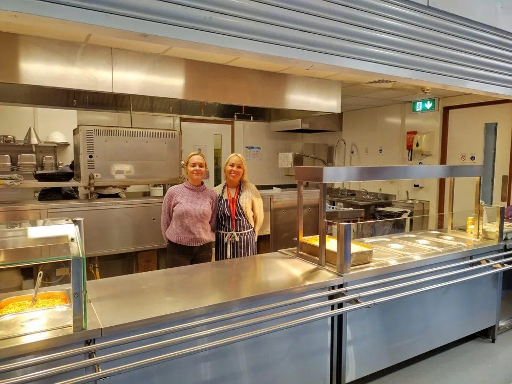 Canteen staff in the St Ultan's campus kitchen