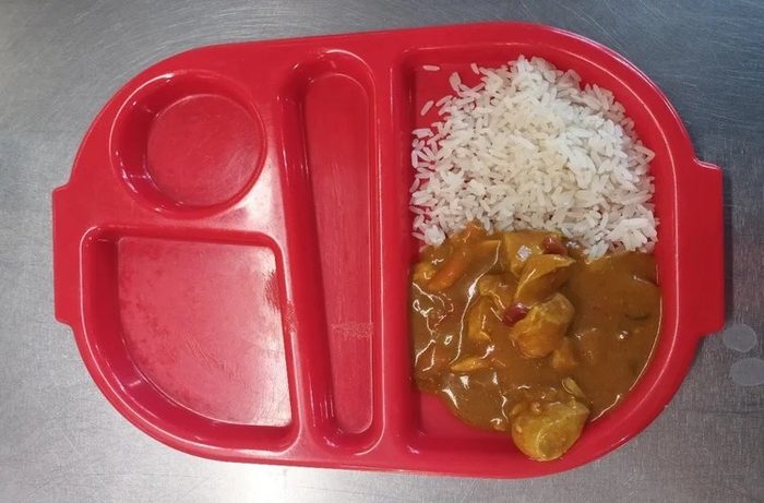 Chicken curry and rice
