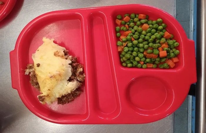 Shepherd's pie and mixed vegetables