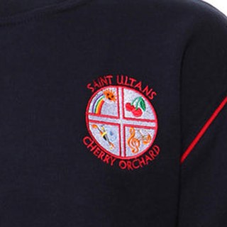 St Ultan's crest on the navy tracksuit top
